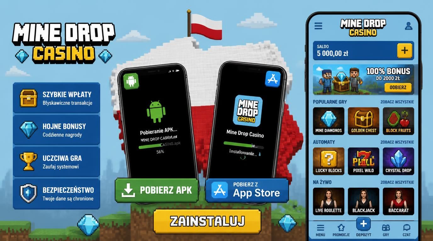  Instalacja aplikacji Mine Drop Casino na Androidzie i iOS 